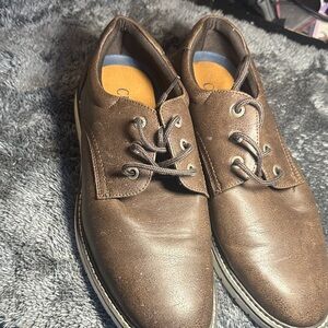 Chaps Brown Leather Oxfords